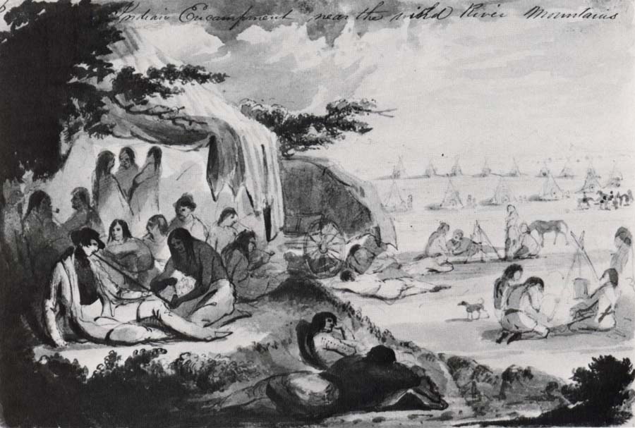 Indian Encampment near the Wind River Mountains